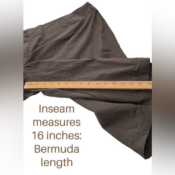 30W Cocoa Brown Chino Bermuda Shorts from Avenue - Picture 8 of 17